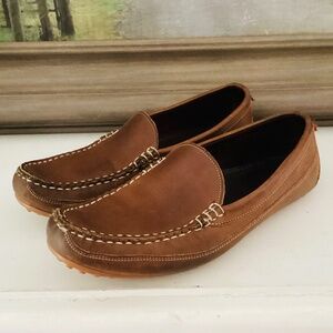Allen Edmonds Interstate 90 Mens Driving Loafer Shoe Brown Leather size 10.5 D